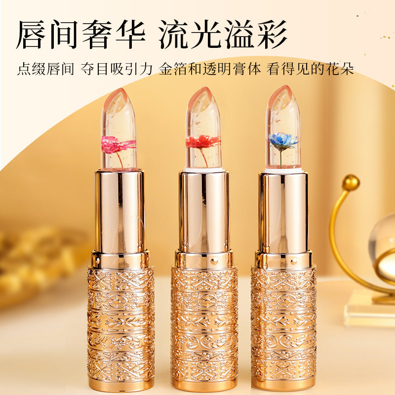 Wholesale non-fading non-stick cup petal jelly color changing lipstick